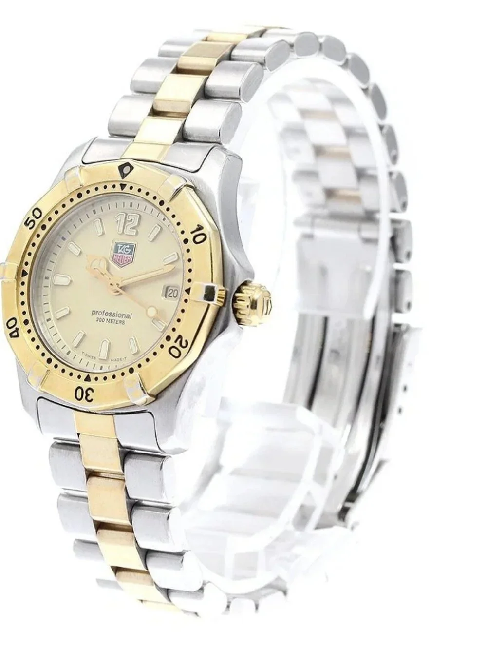 TAG HEUER 2000 series WK1321 Date gold Dial Quartz Ladies Watch_965811